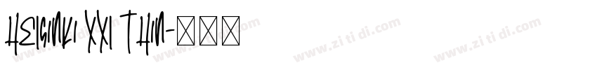Helsinki XXL Thin字体转换